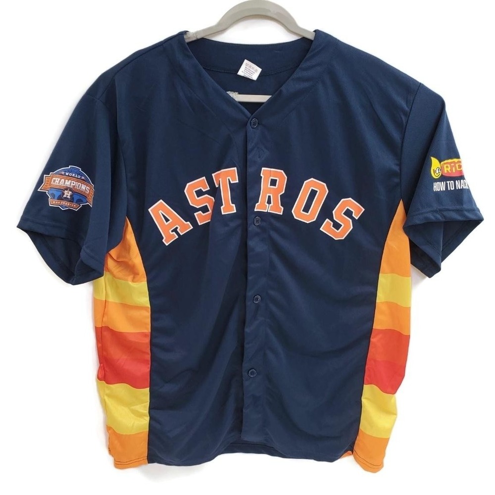 Houston Astros Jersey Shirt‎ Mens XL Blue MLB Baseball 2022 Champions Valdez 59